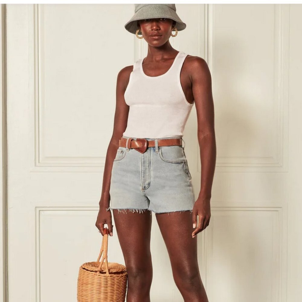 NWT Boyish Sz 27 The Eli High Rise‎ Comfort Stretch Short Sliding Doors